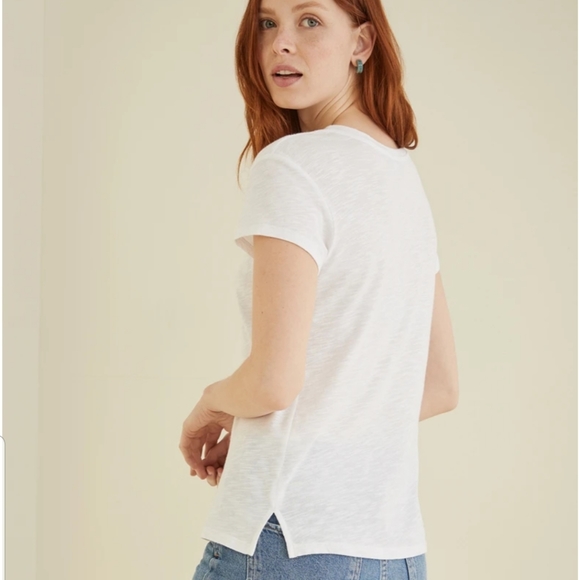 Amour Vert Leif Slub Crewneck Tee White - Picture 5 of 15